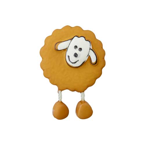 447470180040 - Sheep Button - Curry, Mustard, Honey